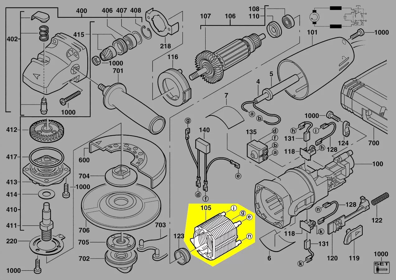 stator réf. 4931442711 AEG